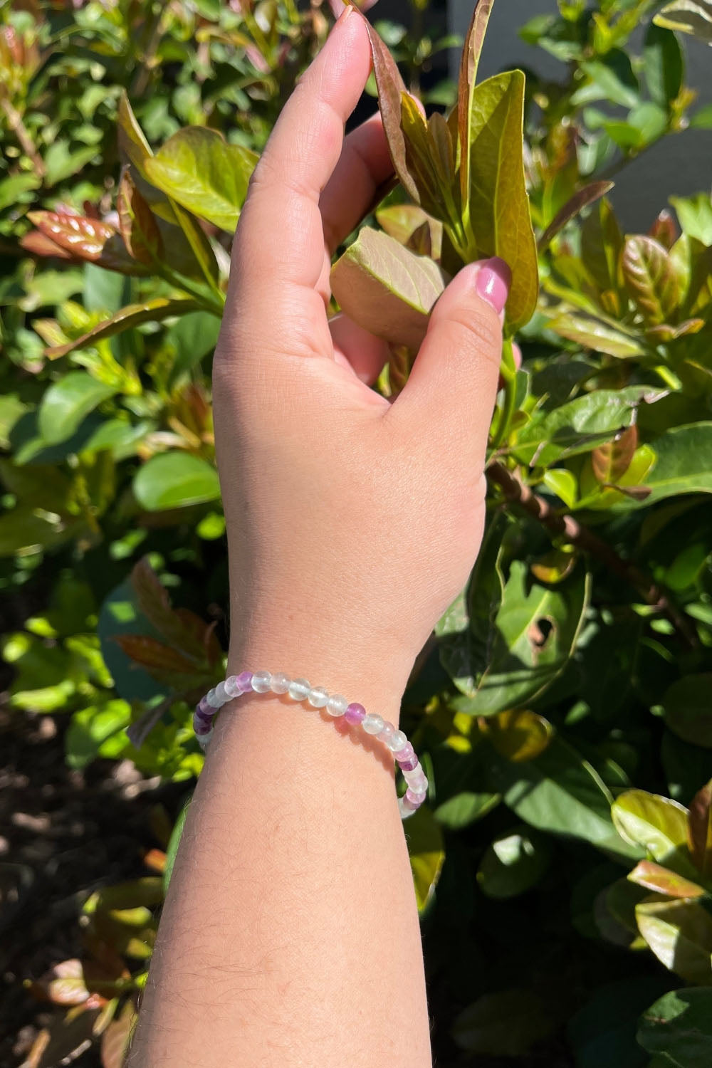 Sivalya Rainbow Fluorite Gemstone Beaded Bracelet