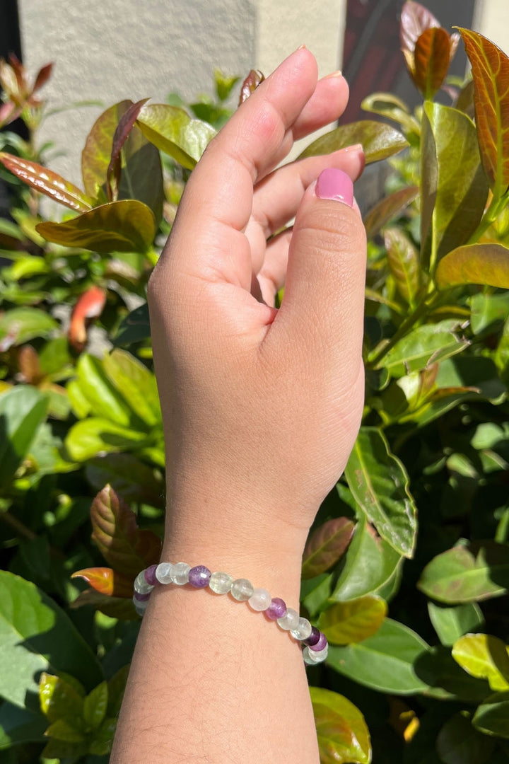 Sivalya Rainbow Fluorite Gemstone Beaded Bracelet