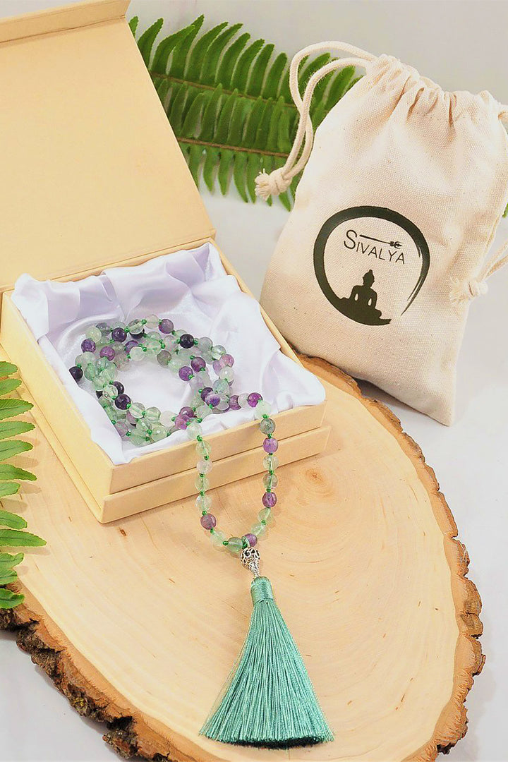 Sivalya Spiritual Connection Rainbow Fluorite Mala