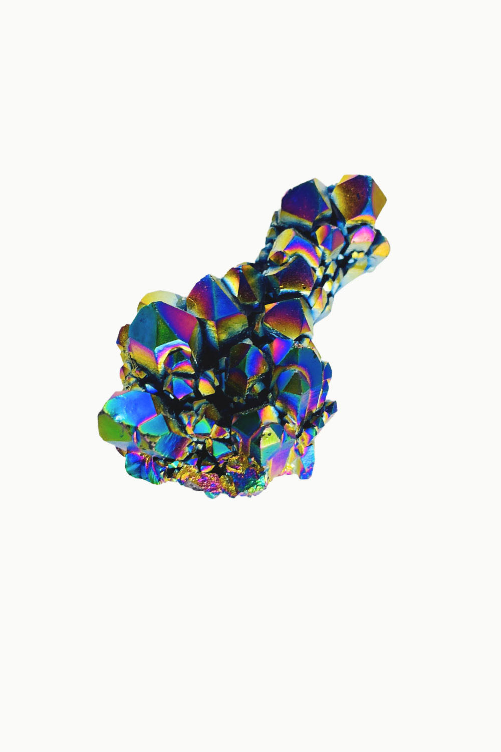 Rainbow Aura Quartz Crystal Cluster #1