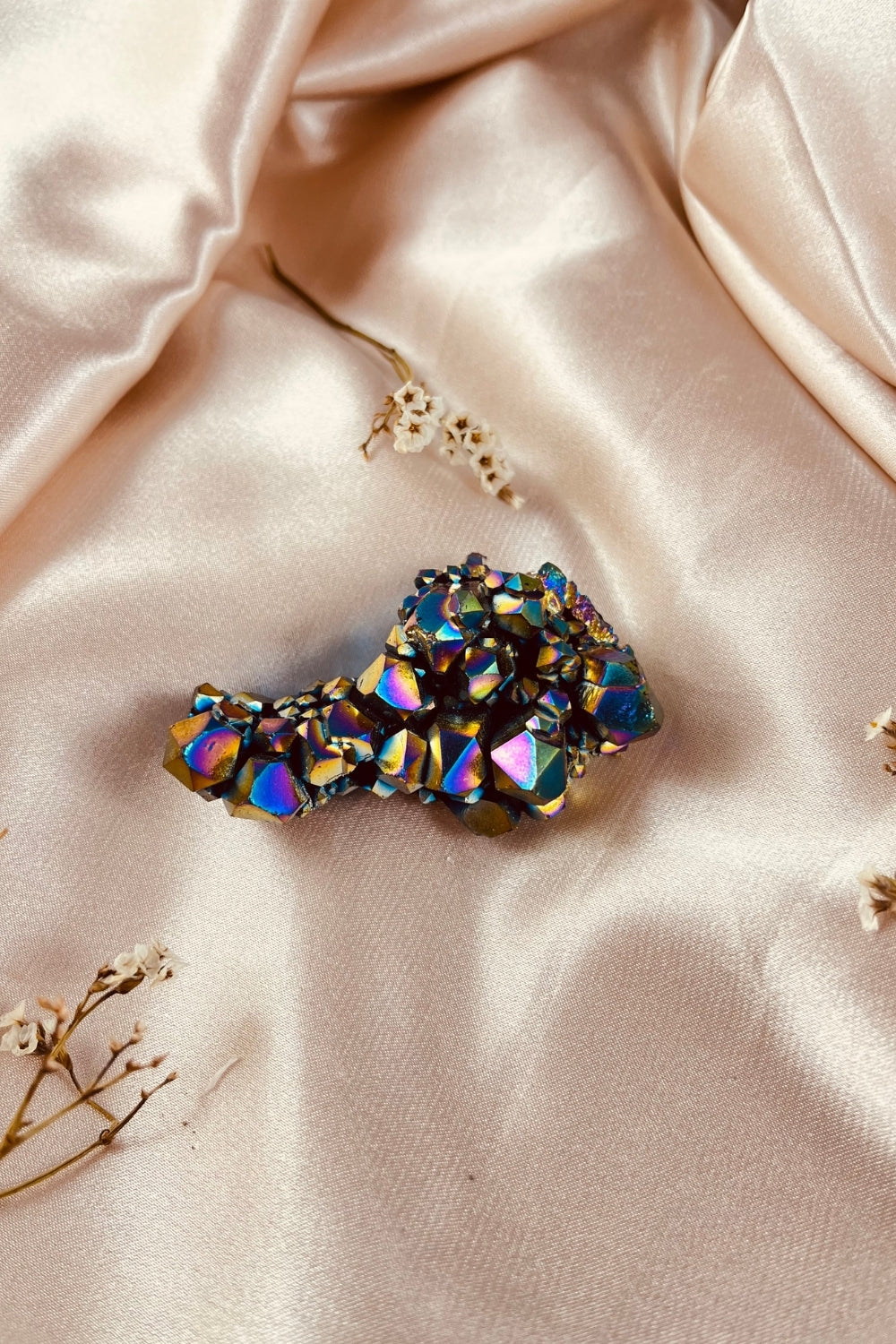 Rainbow Aura Quartz Crystal Cluster #1