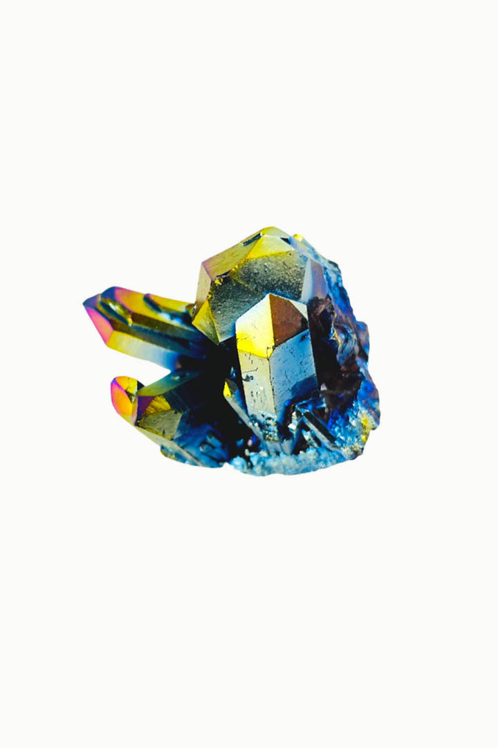 Rainbow Aura Quartz Crystal Cluster #2