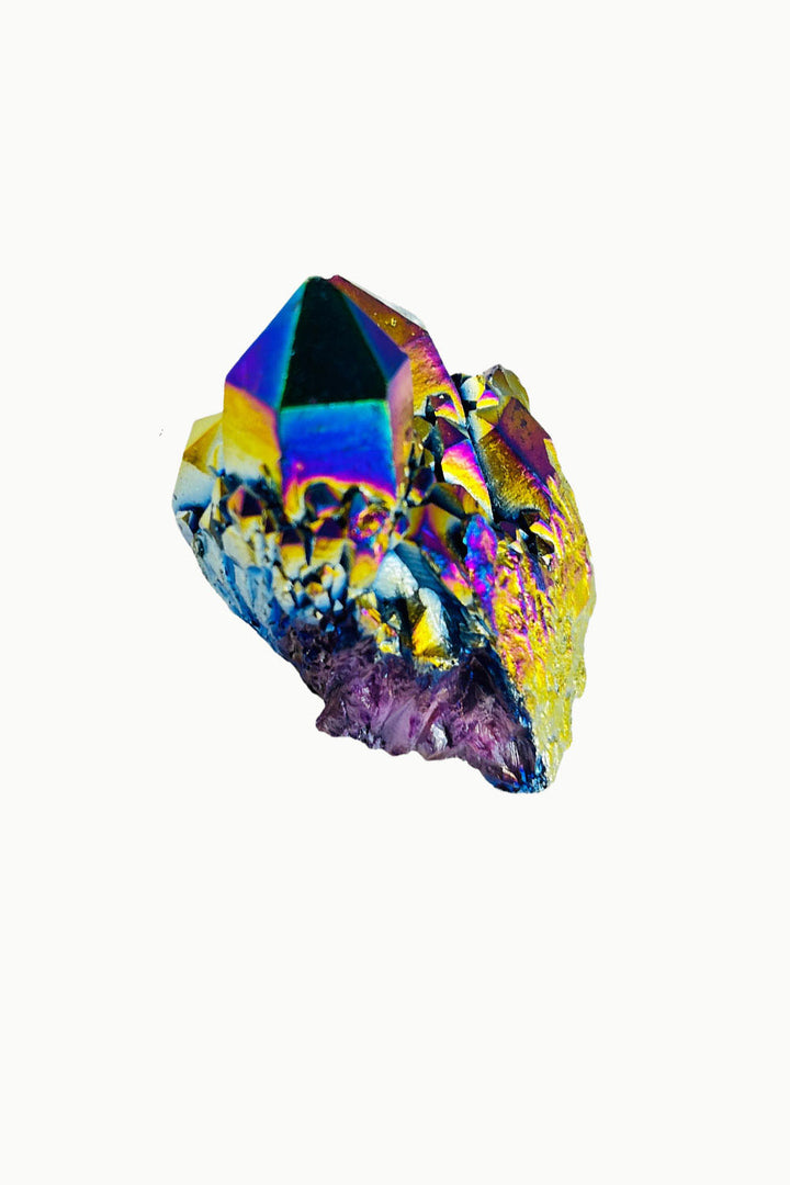 Rainbow Aura Quartz Crystal Cluster #5