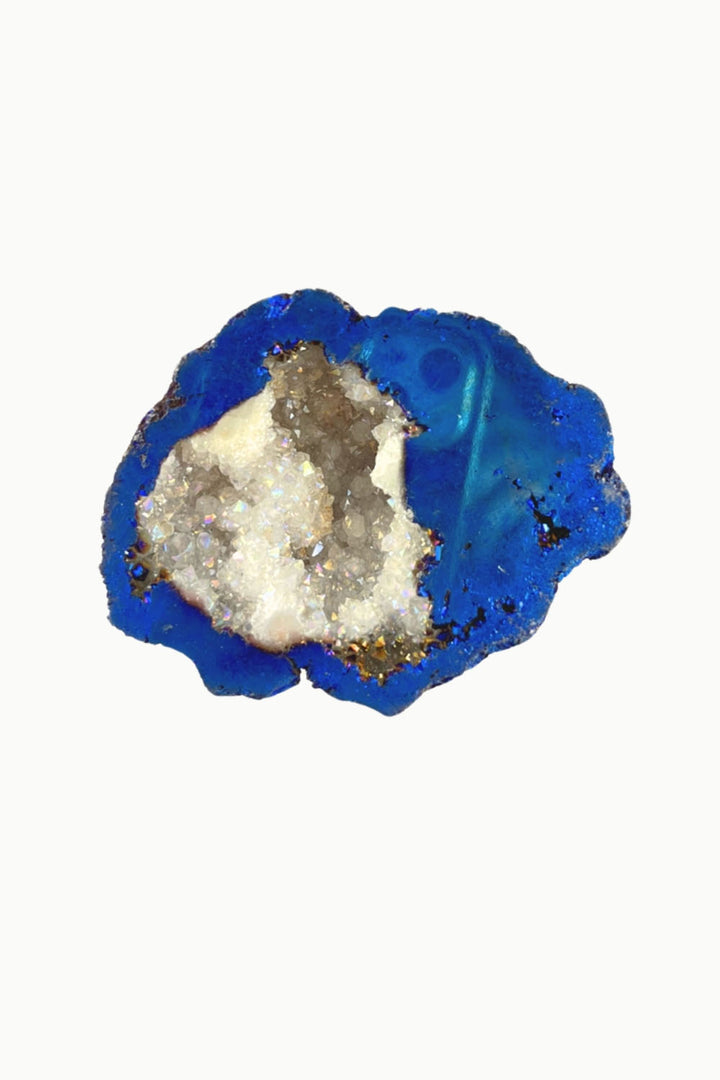 Titanium Rainbow Aura Druzy Quartz Geode #2
