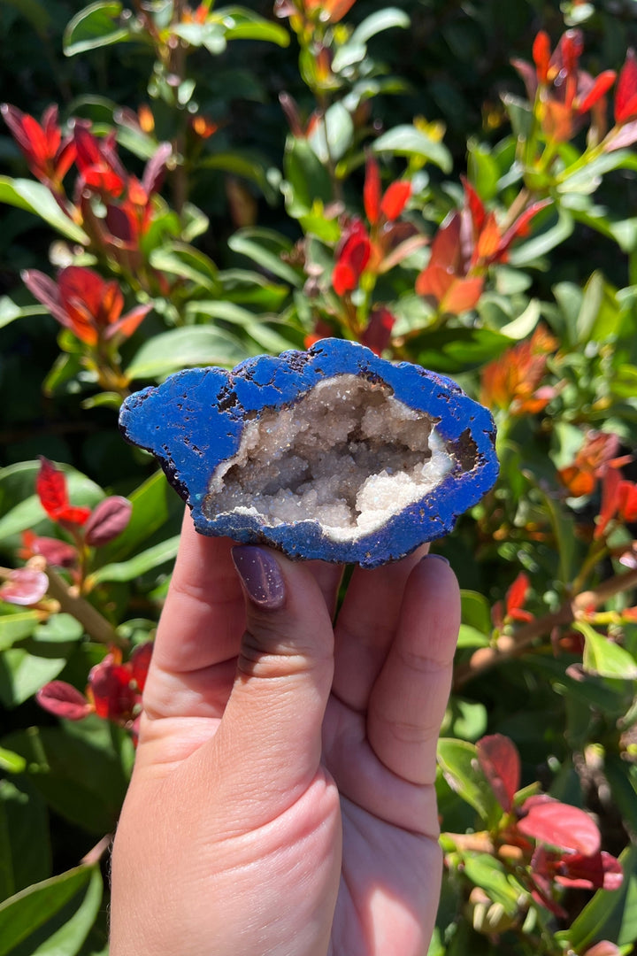 Titanium Rainbow Aura Druzy Quartz Geode #4