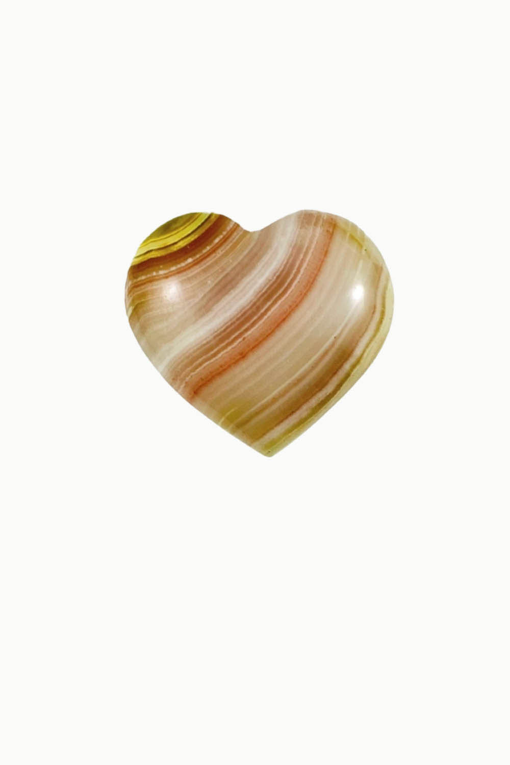 Pink Banded Calcite Heart #1