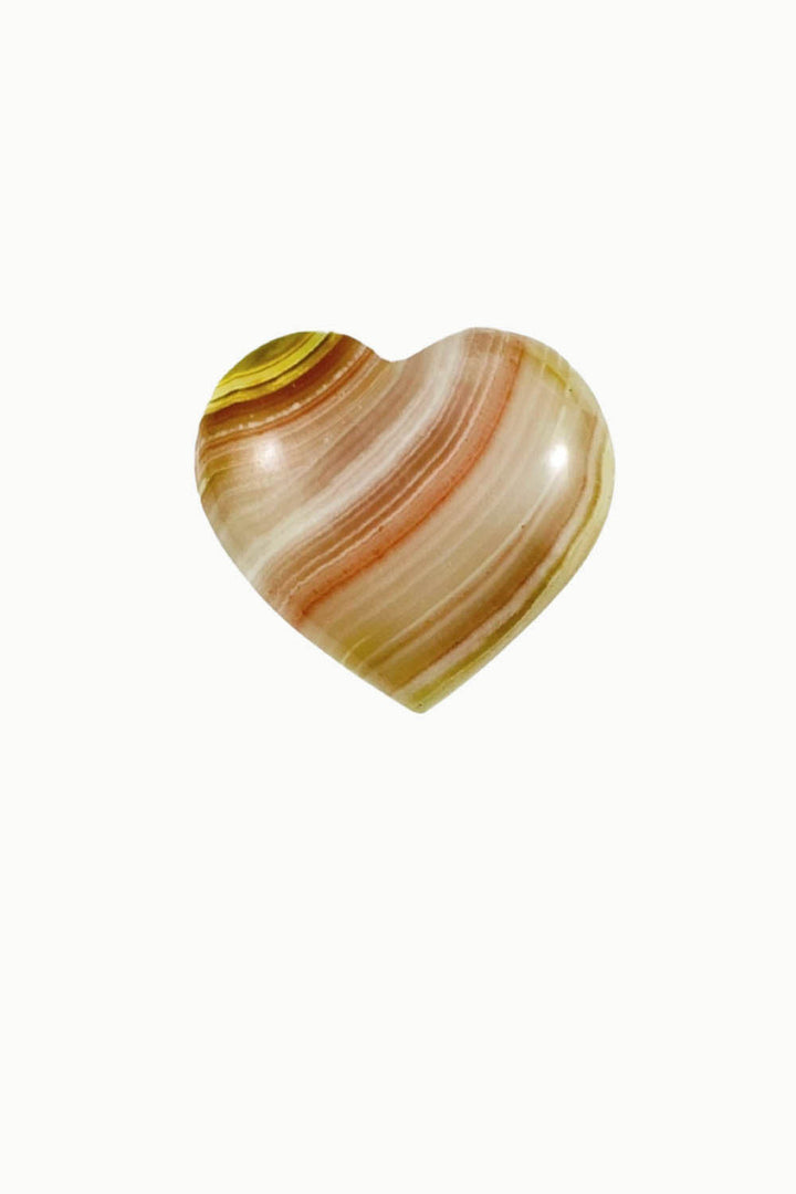 Pink Banded Calcite Heart #1