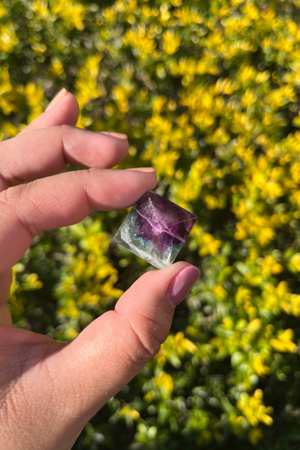 Rainbow Fluorite Octahedron Point