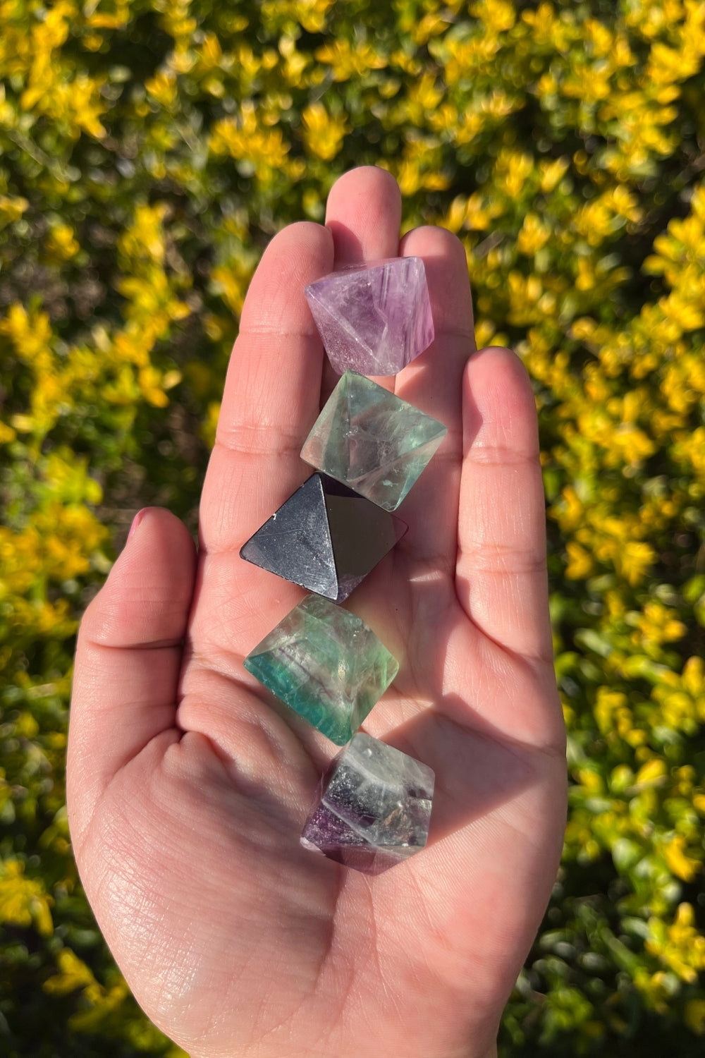 Rainbow Fluorite Octahedron Point