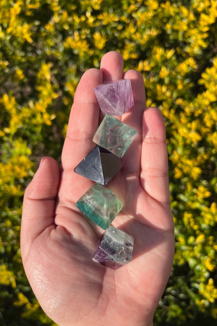 Rainbow Fluorite Octahedron Point