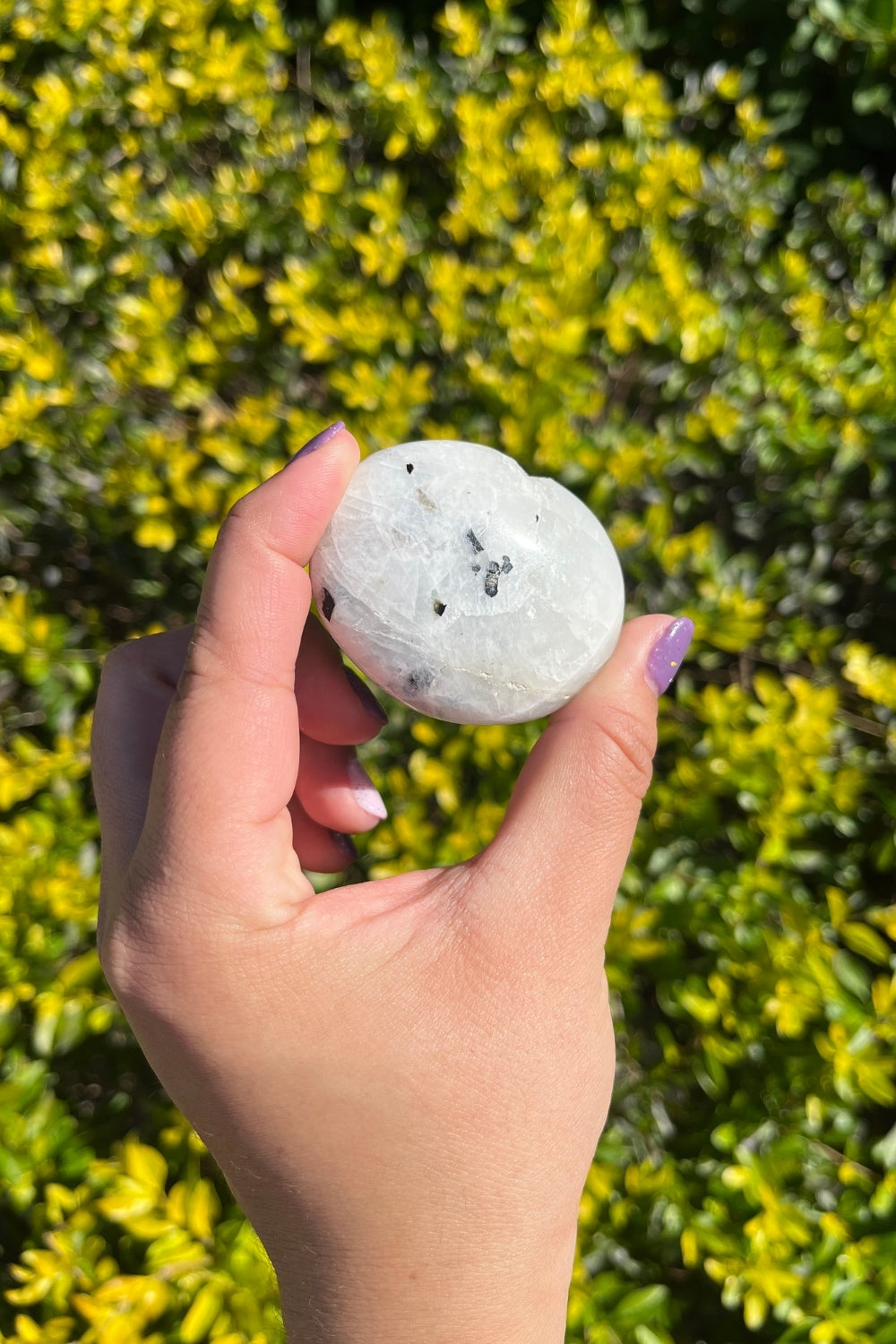 Moonstone Tourmaline Palm Stone