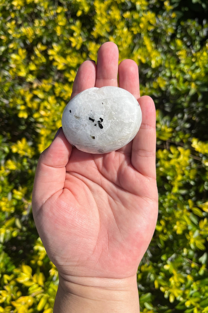 Moonstone Tourmaline Palm Stone