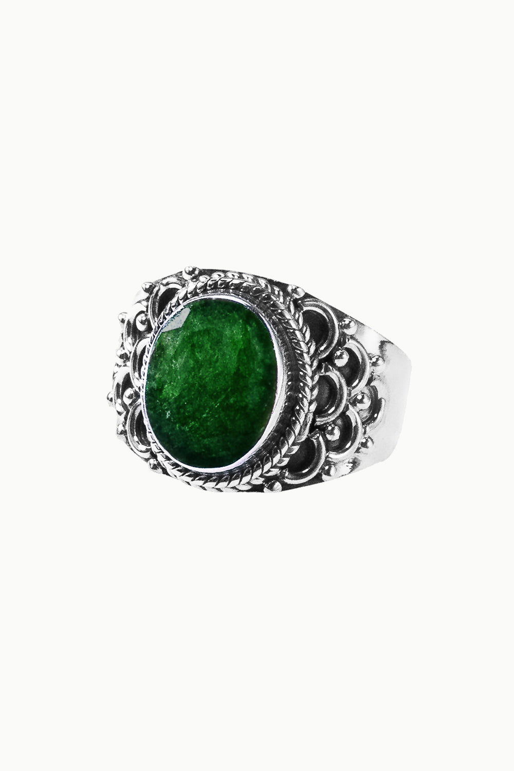 Sivalya Raw Emerald Statement Ring - Royalty