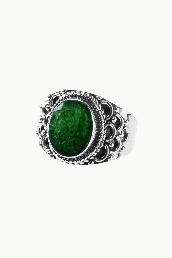 Sivalya Raw Emerald Statement Ring - Royalty