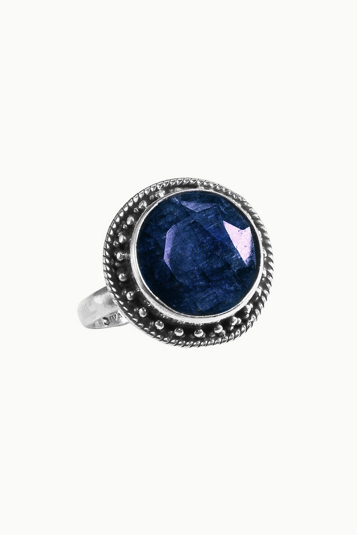 Sivalya Raw Sapphire Silver Ring - Aurora
