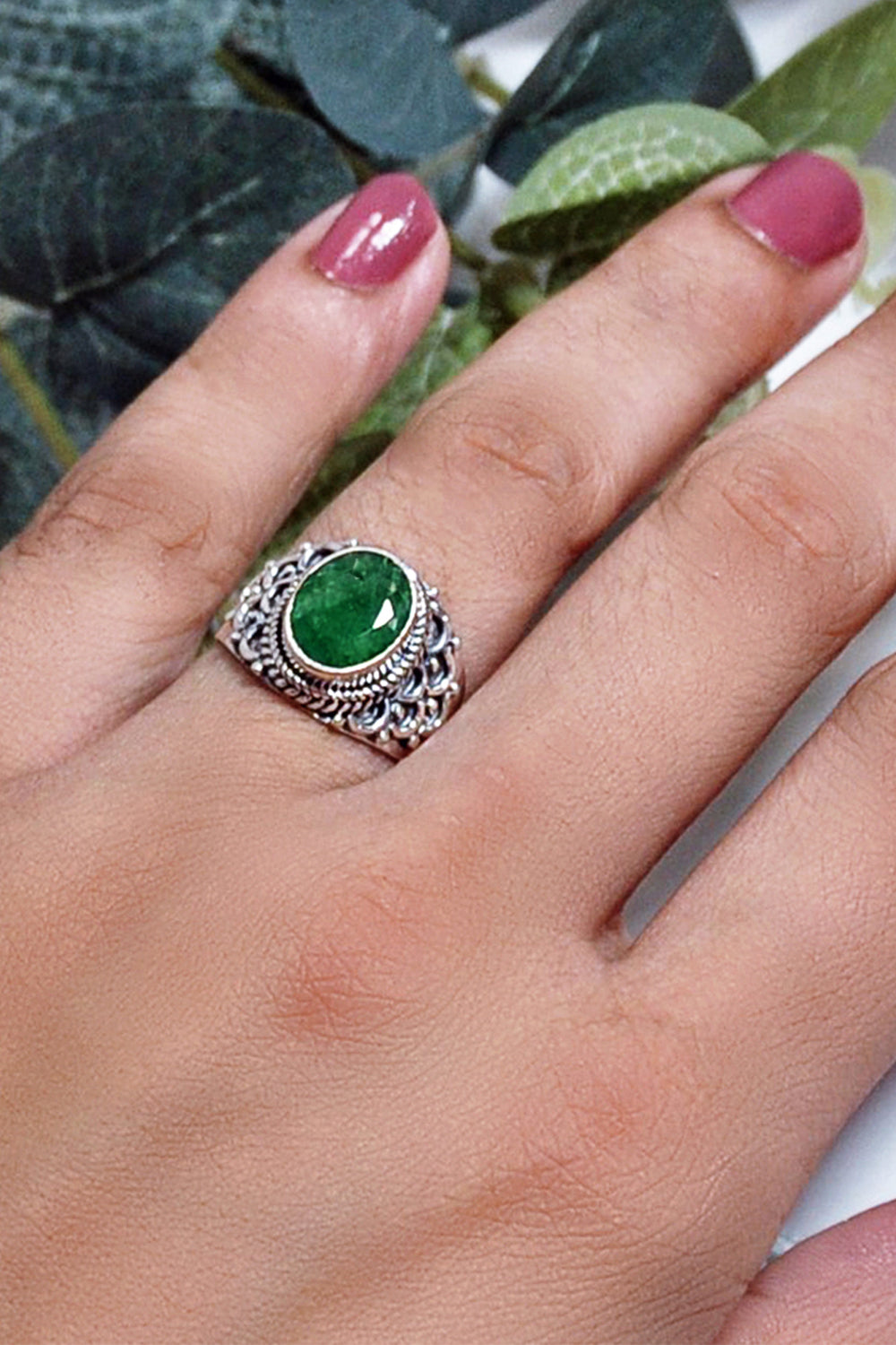 Sivalya Raw Emerald Statement Ring - Royalty