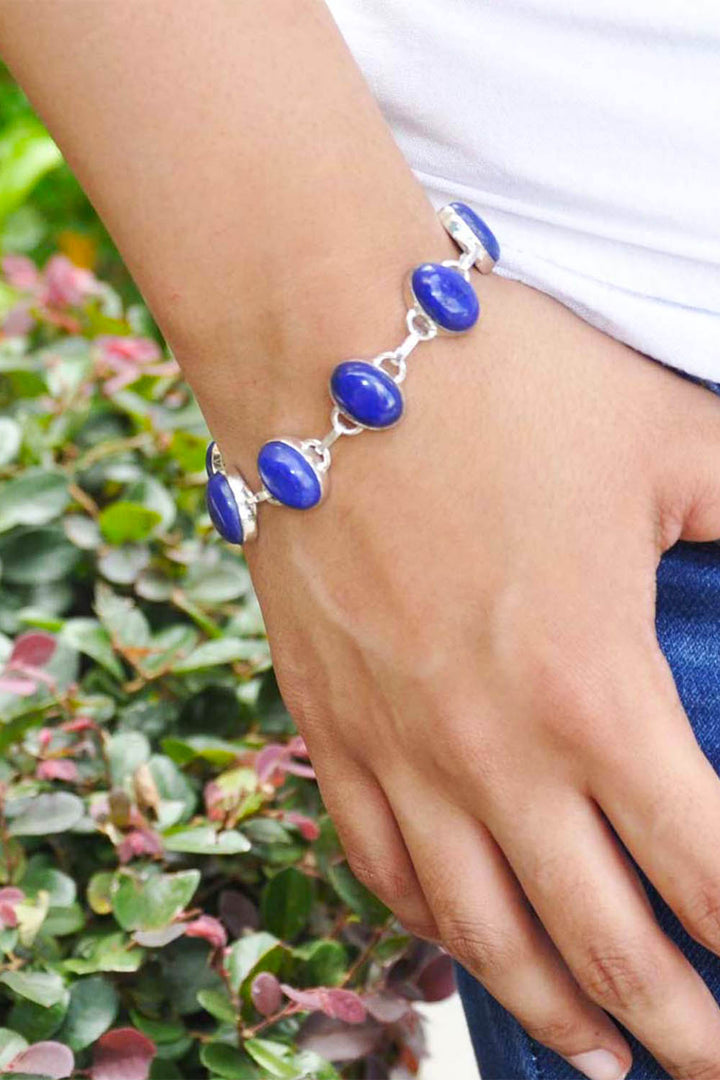 Sivalya Raw Sapphire Silver Bracelet - Splendor