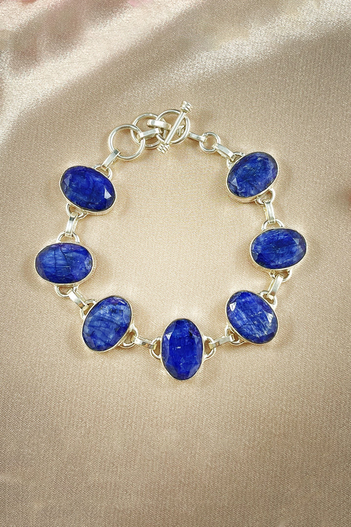 Sivalya Raw Sapphire Silver Bracelet - Splendor