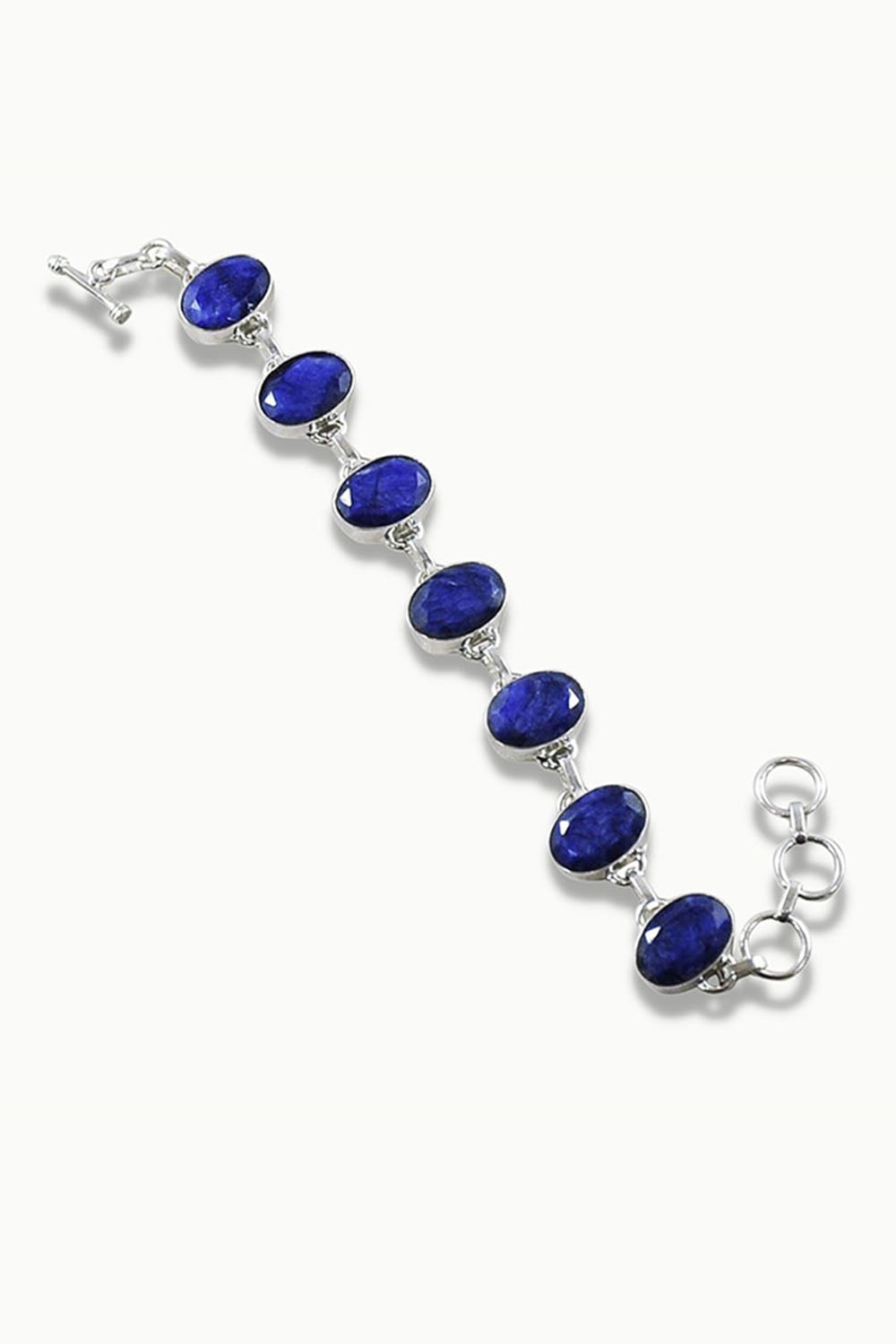 Sivalya Raw Sapphire Silver Bracelet - Splendor