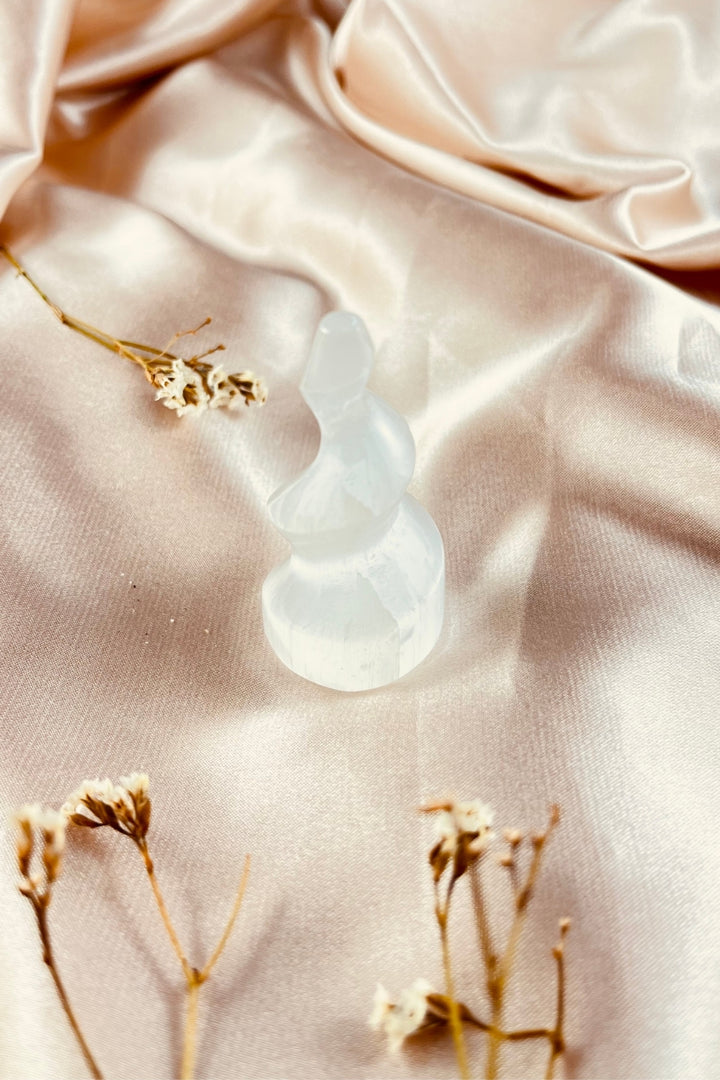 Selenite Spiral Flame