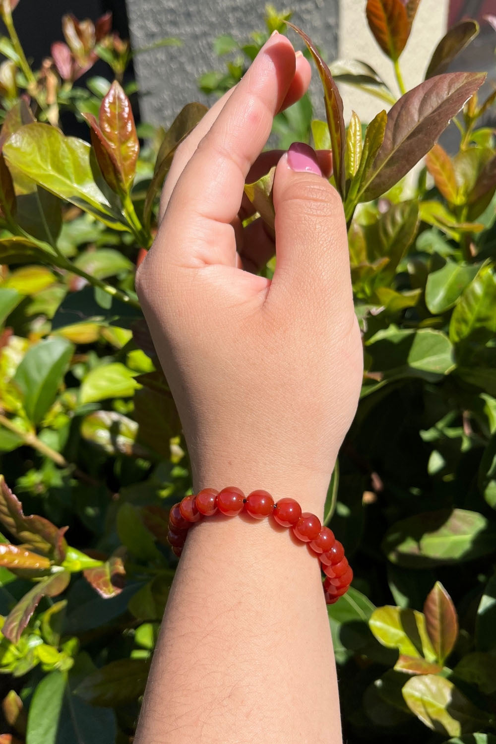 Sivalya Red Jade Gemstone Beaded Bracelet