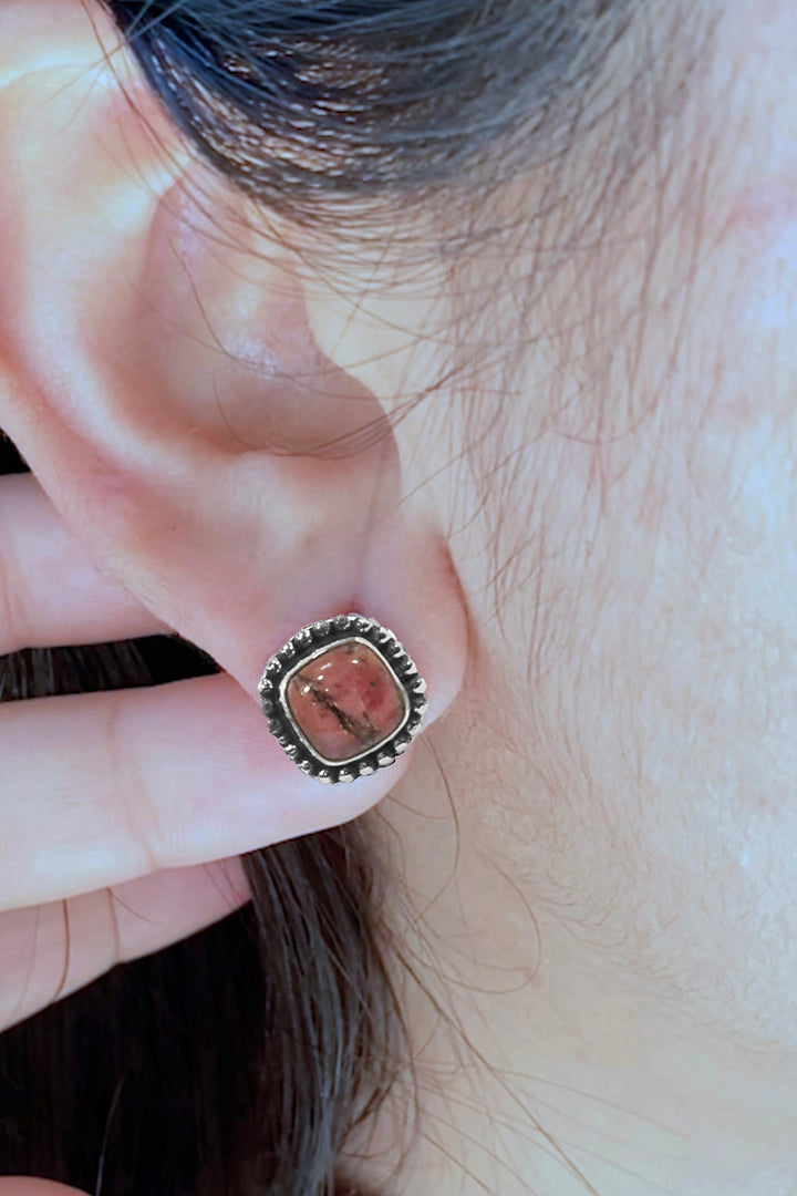 Sivalya Rhodonite Studs Post Earrings