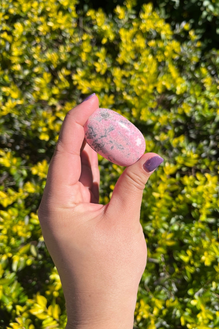 Rhodonite Palm Stone #2