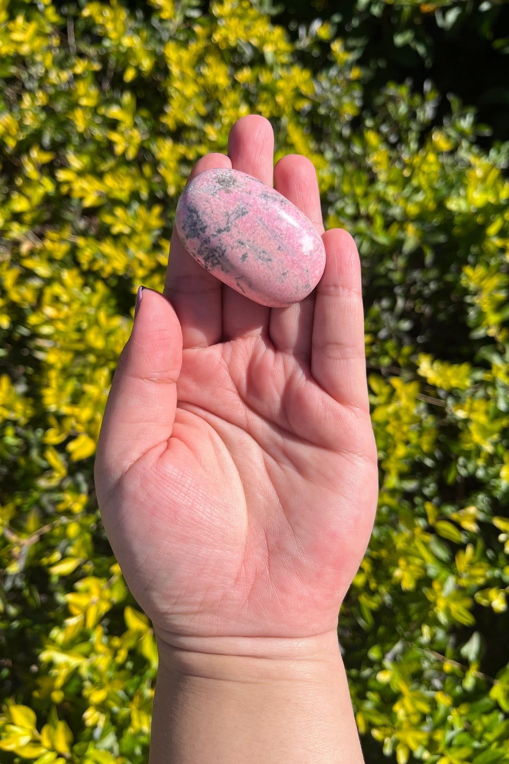 Rhodonite Palm Stone #2