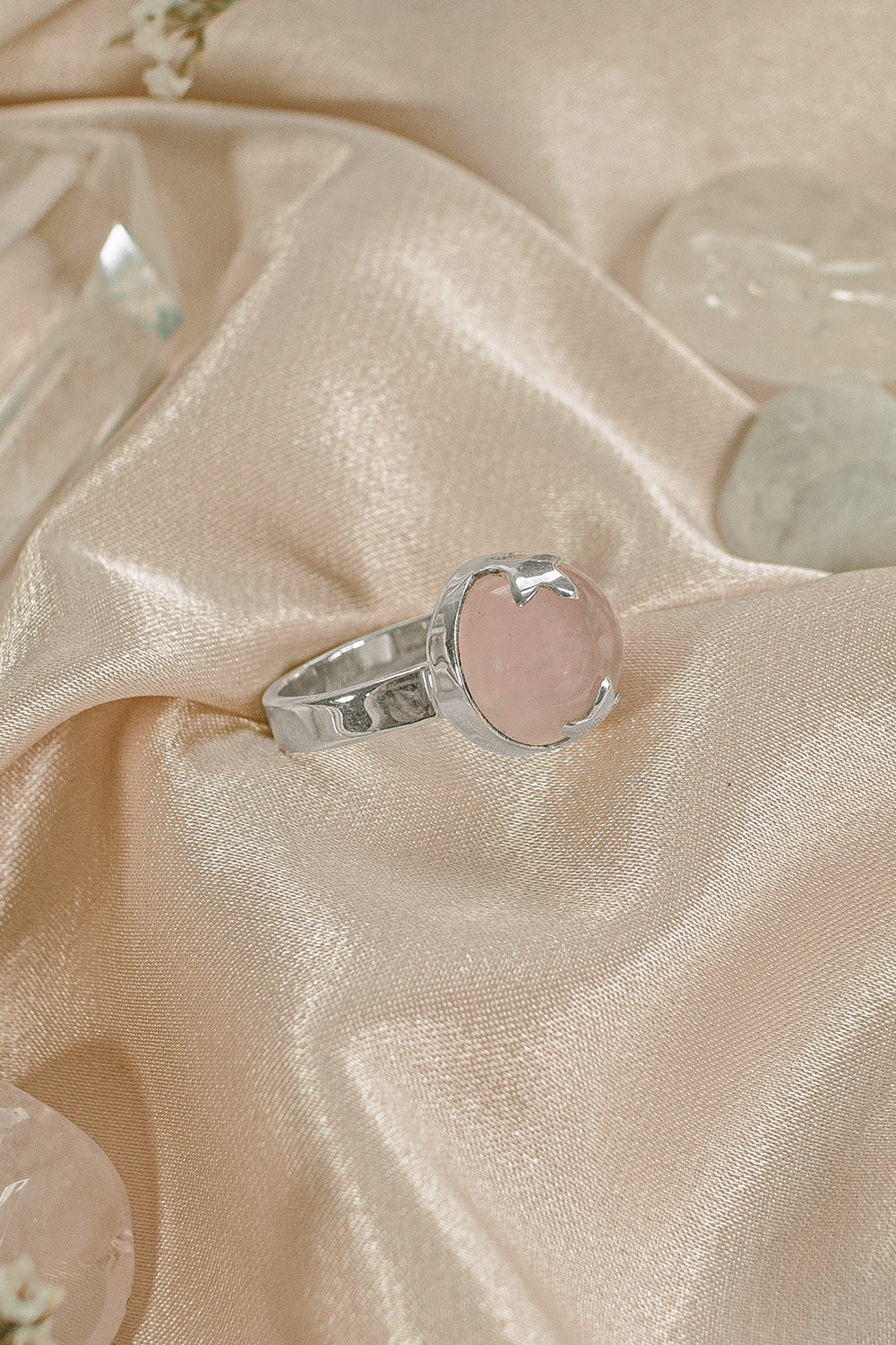 Sivalya Rose Quartz Cabochon Ring - Spellbinder