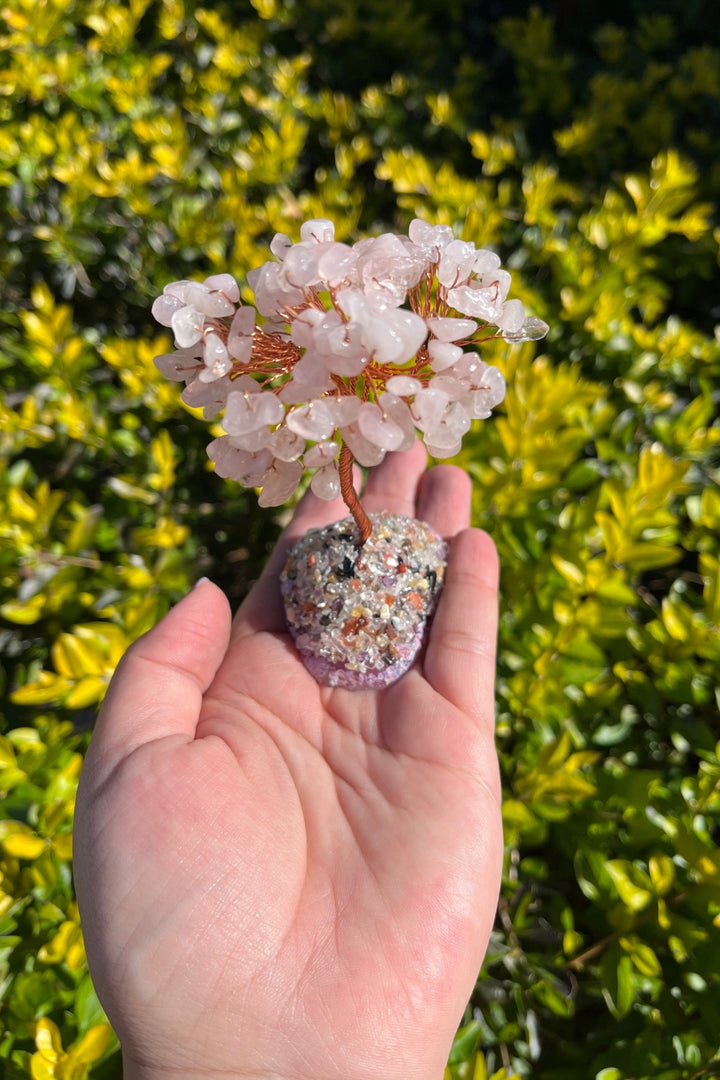 Rose Quartz Crystals Feng Shui Tree of Life