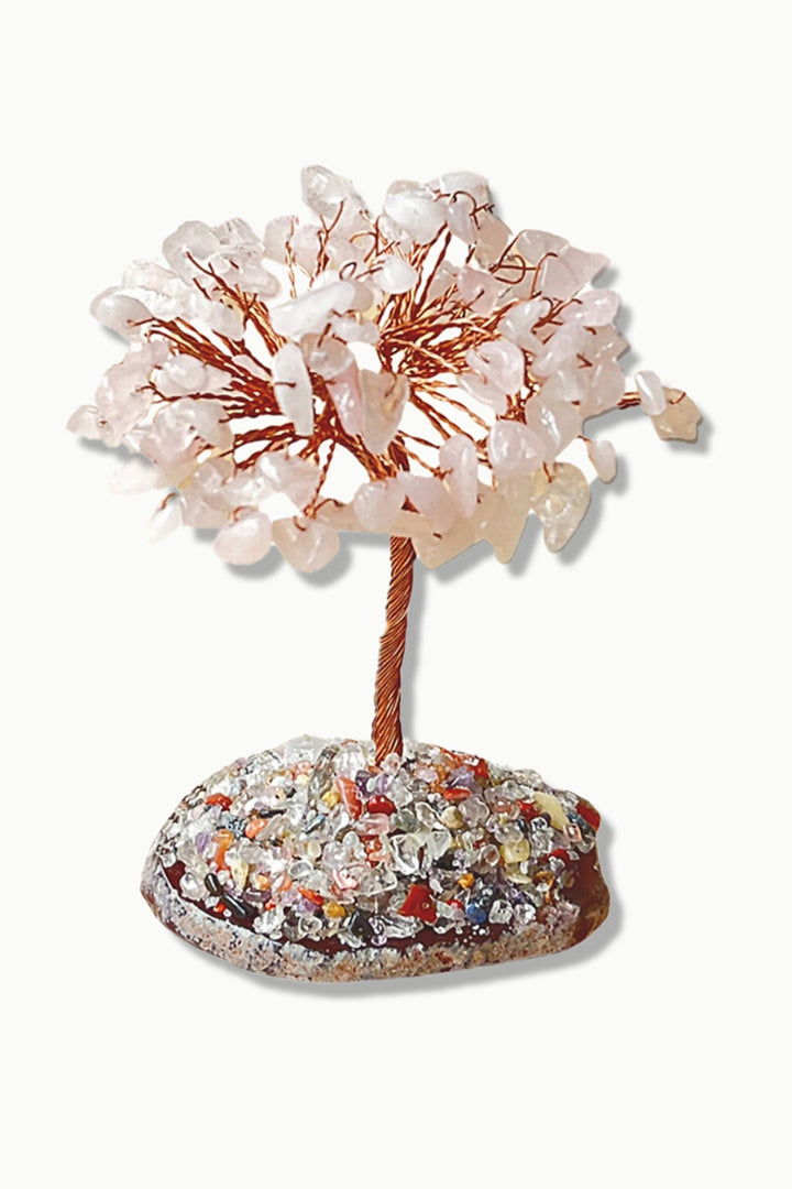 Rose Quartz Crystals Feng Shui Tree of Life