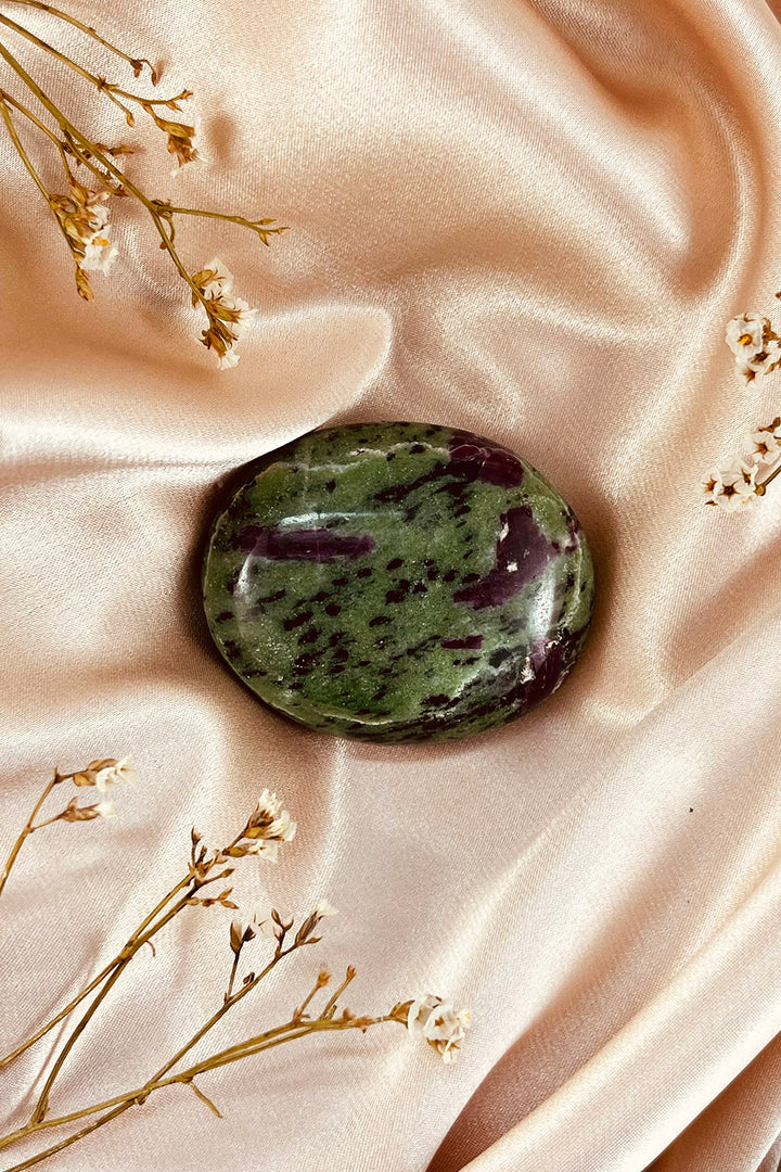 Ruby Zoisite Palm Stone