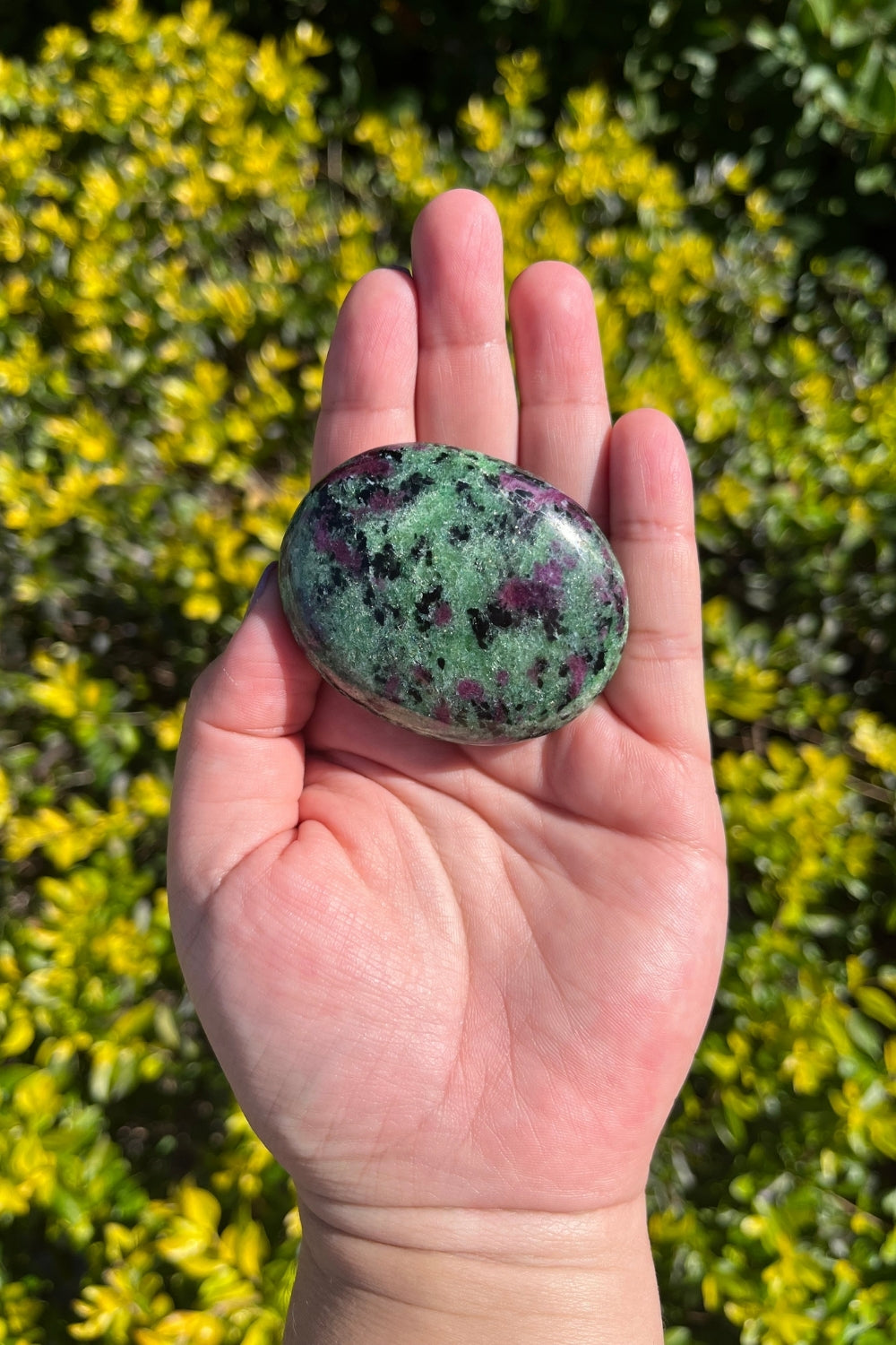 Ruby Zoisite Palm Stone