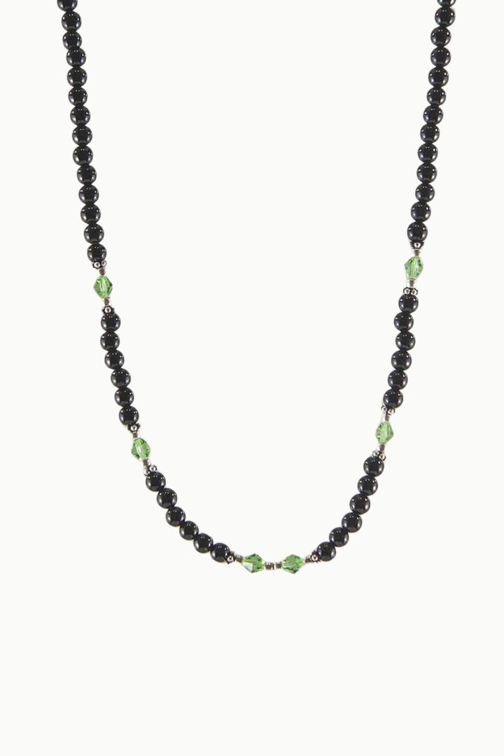 Sivalya Abundance Black Onyx and Green Crystals Necklace
