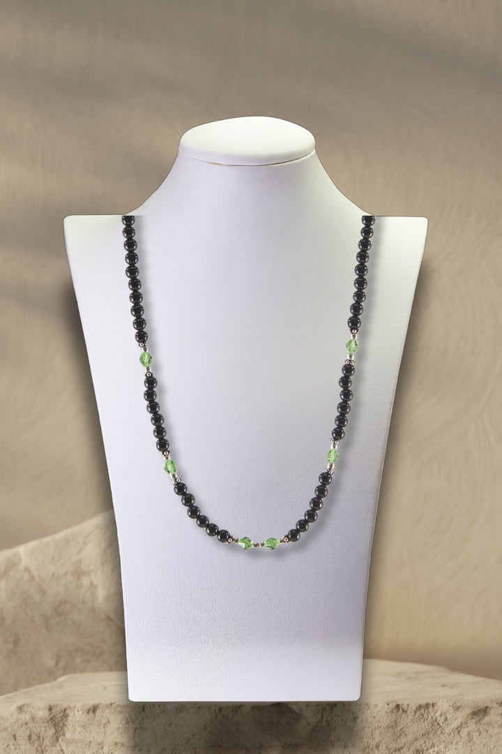 Sivalya Abundance Black Onyx and Green Crystals Necklace