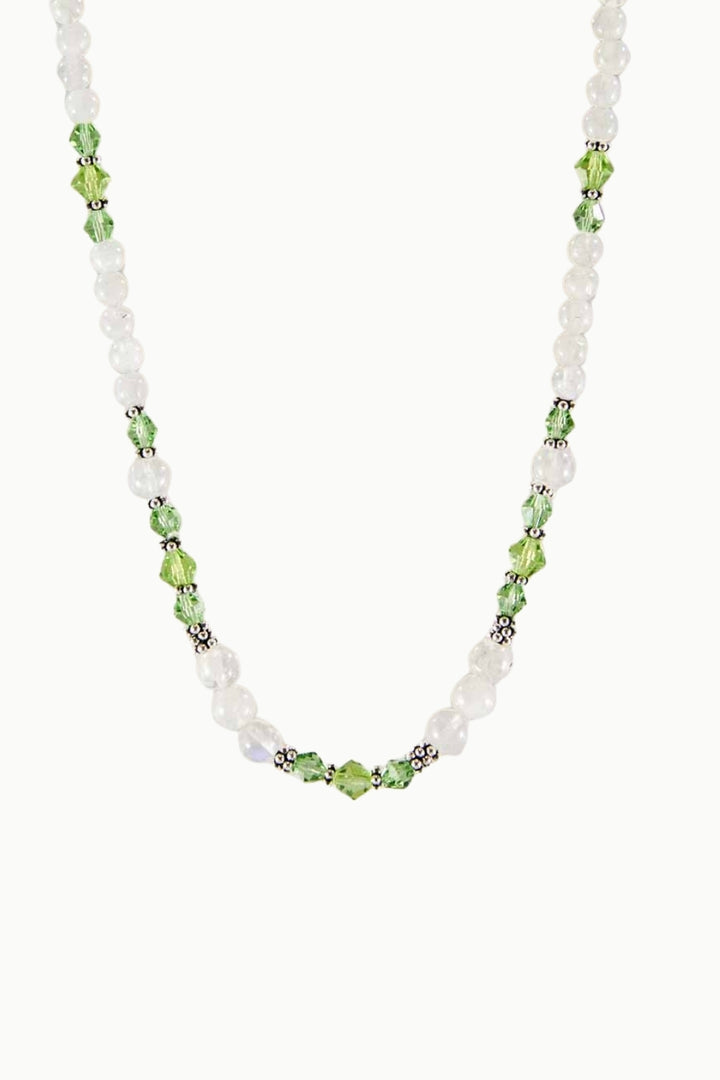 Sivalya Abundance Moonstone and Green Crystals Necklace