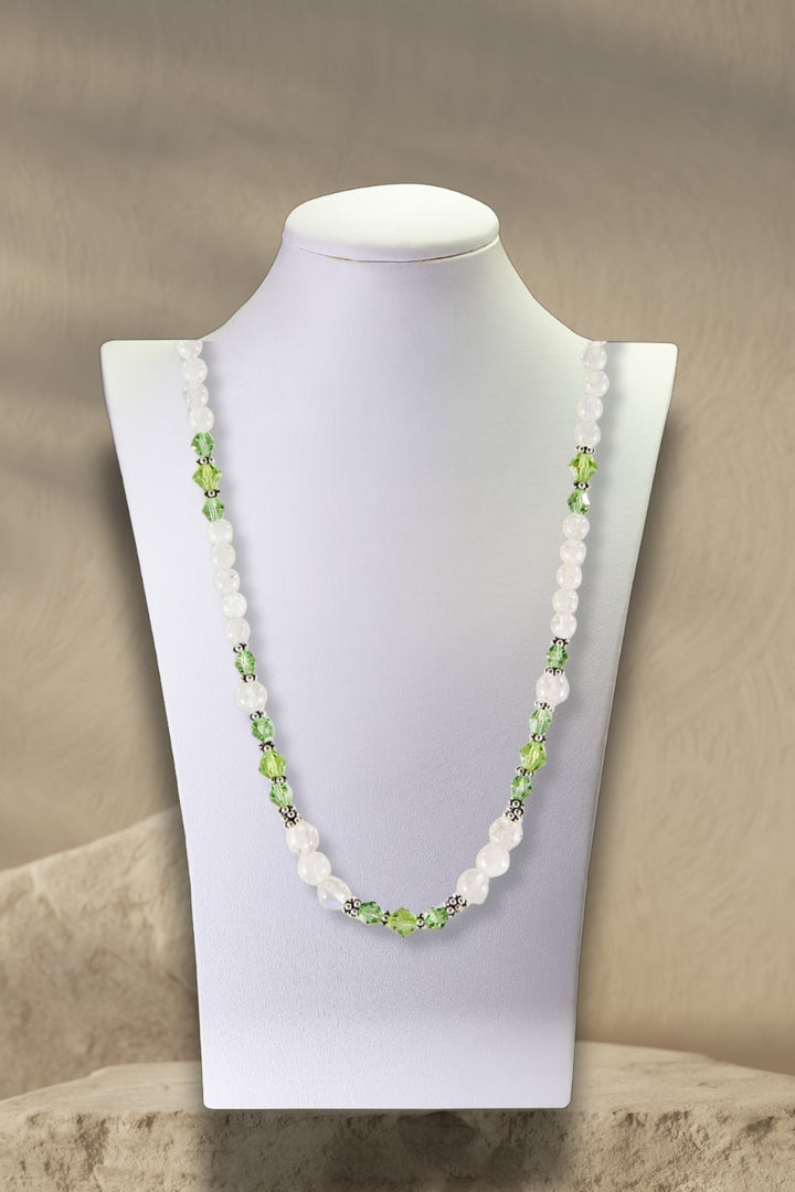 Sivalya Abundance Moonstone and Green Crystals Necklace