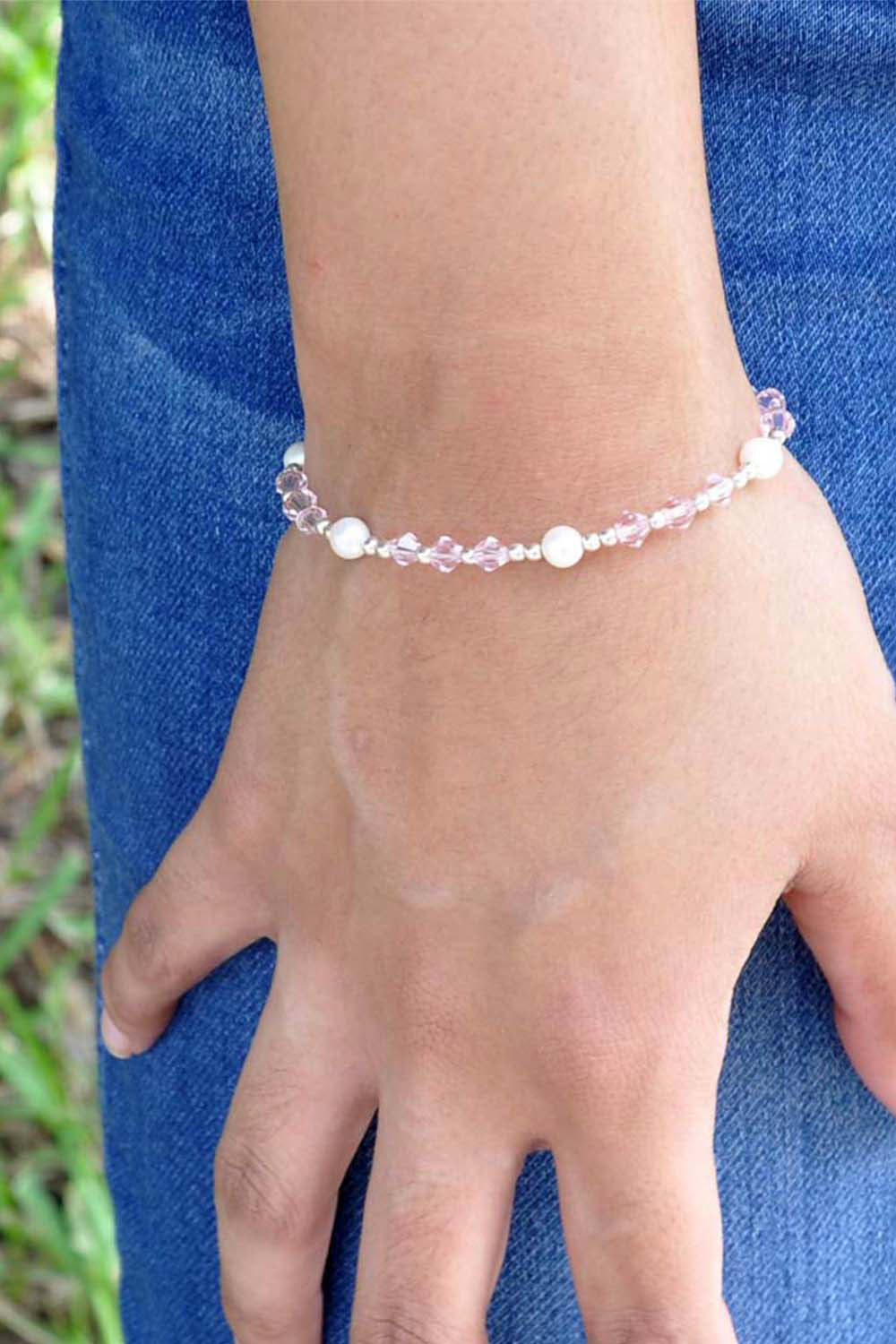 Sivalya Amour Pearls and Pink Crystals Bracelet