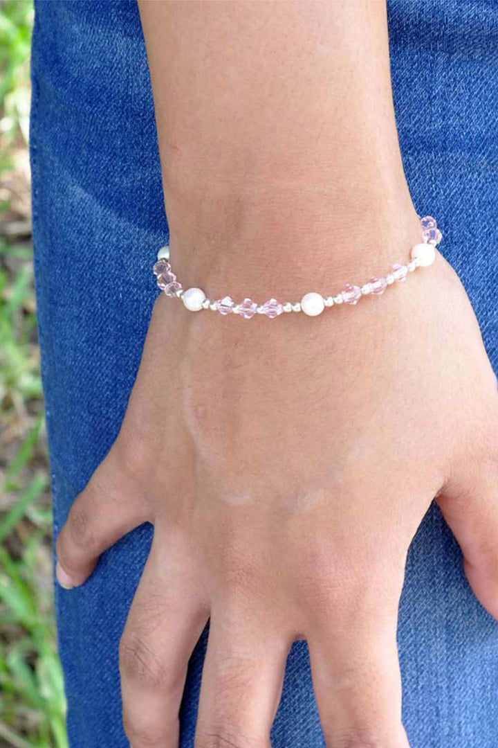 Sivalya Amour Pearls and Pink Crystals Bracelet