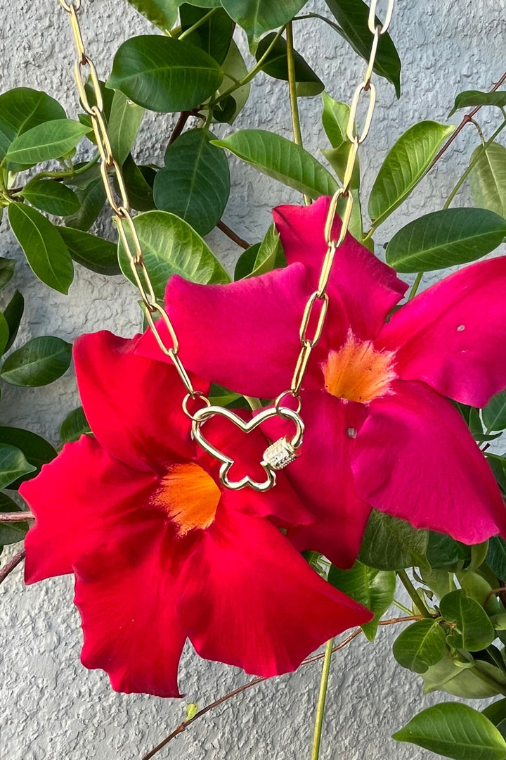 Sivalya Butterfly Locket Paperclip Chain Necklace