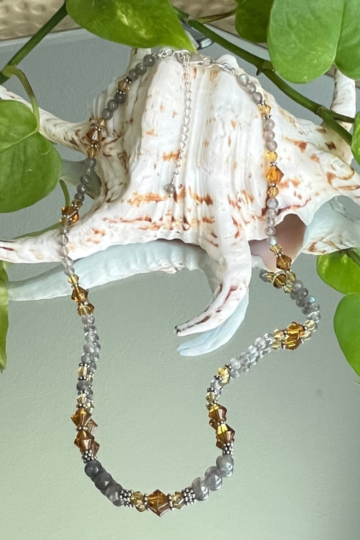 Sivalya Confidence Labradorite and Yellow Crystals Necklace
