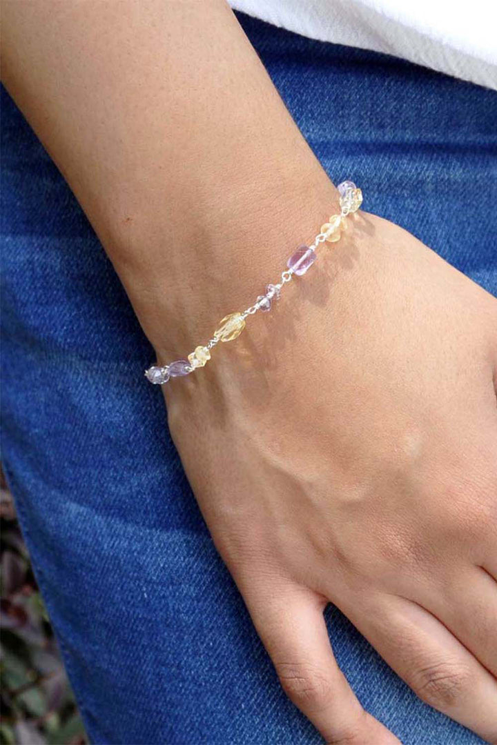 Sivalya Gentle Guidance Amethyst and Citrine Bracelet