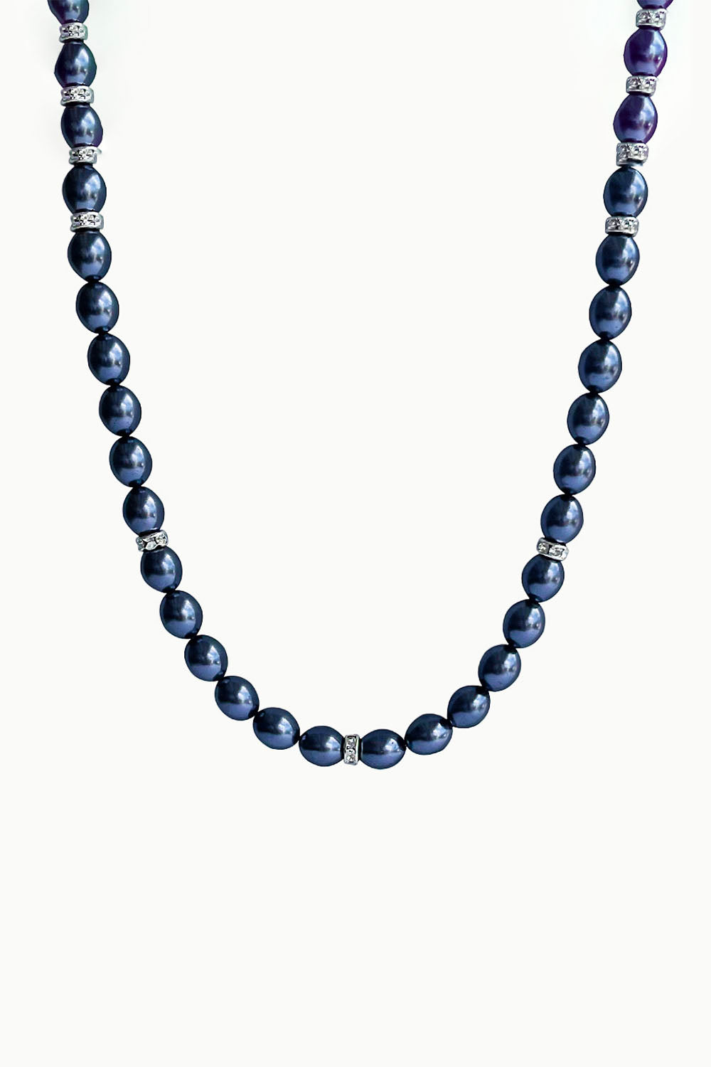Sivalya Gray Oval Pearls Necklace - Glimmer