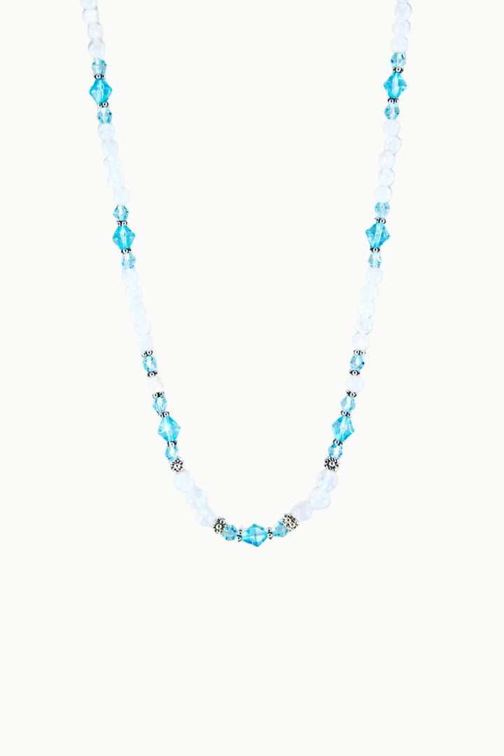 Sivalya Inspiration Moonstone and Blue Crystals Necklace