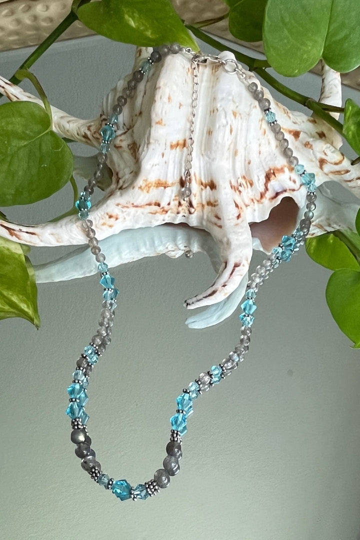 Sivalya Inspiration Labradorite and Blue Crystals Necklace