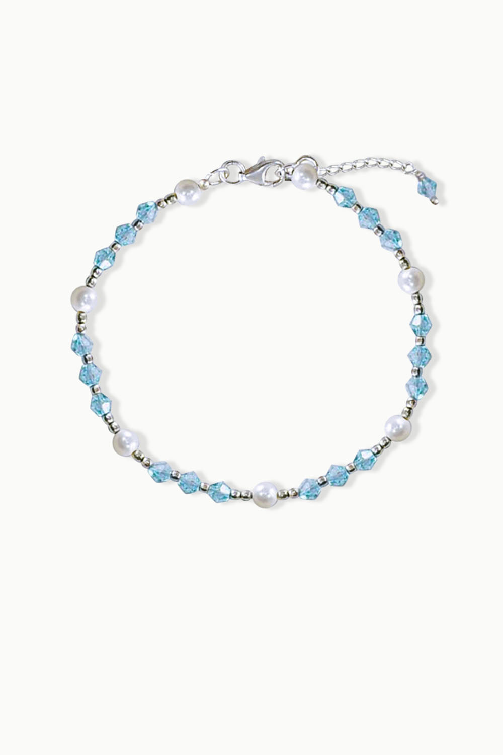Sivalya Inspiration Pearls and Blue Crystals Bracelet