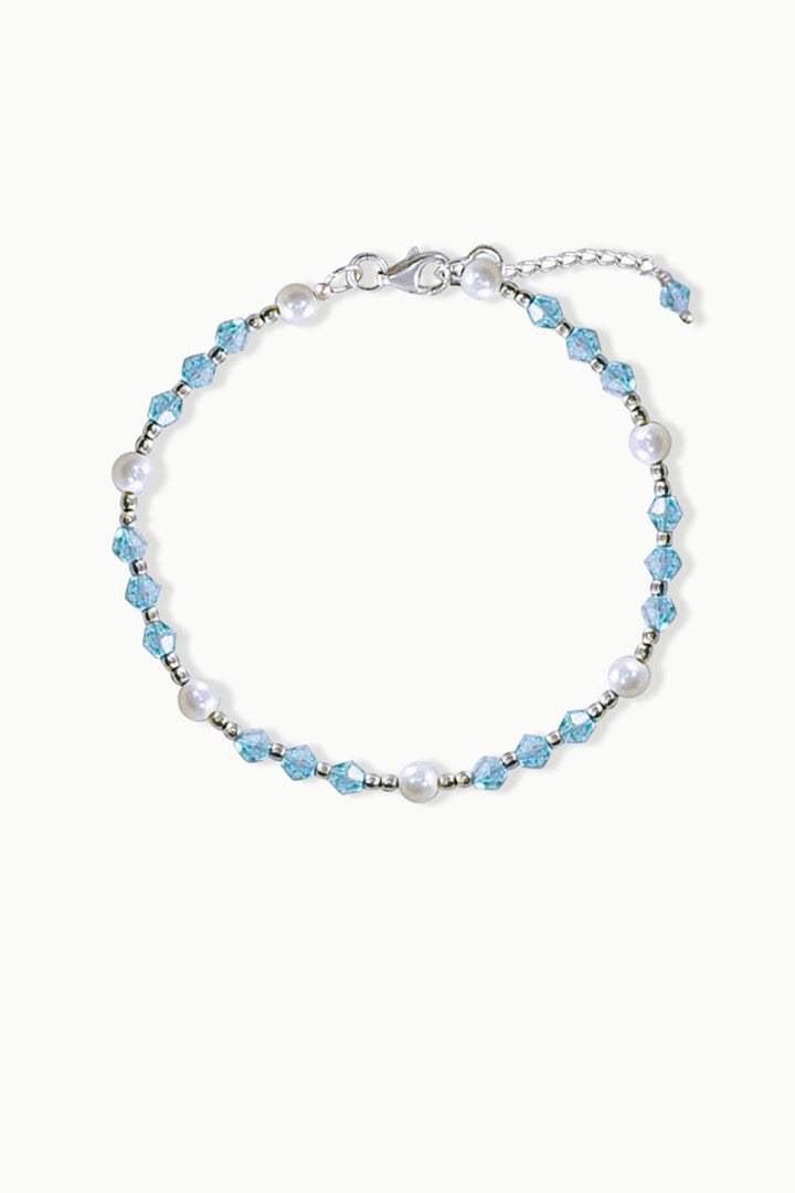Sivalya Inspiration Pearls and Blue Crystals Bracelet