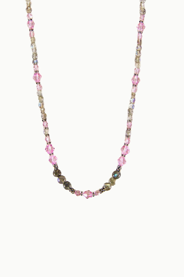 Sivalya Amour Labradorite and Pink Crystals Necklace