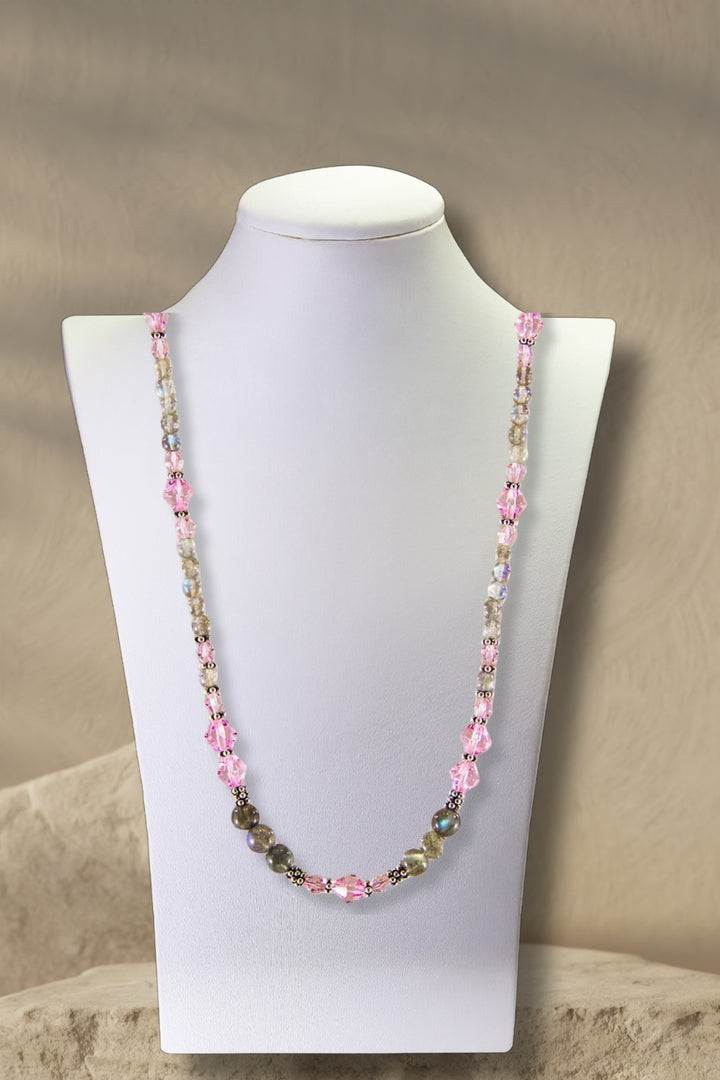 Sivalya Amour Labradorite and Pink Crystals Necklace