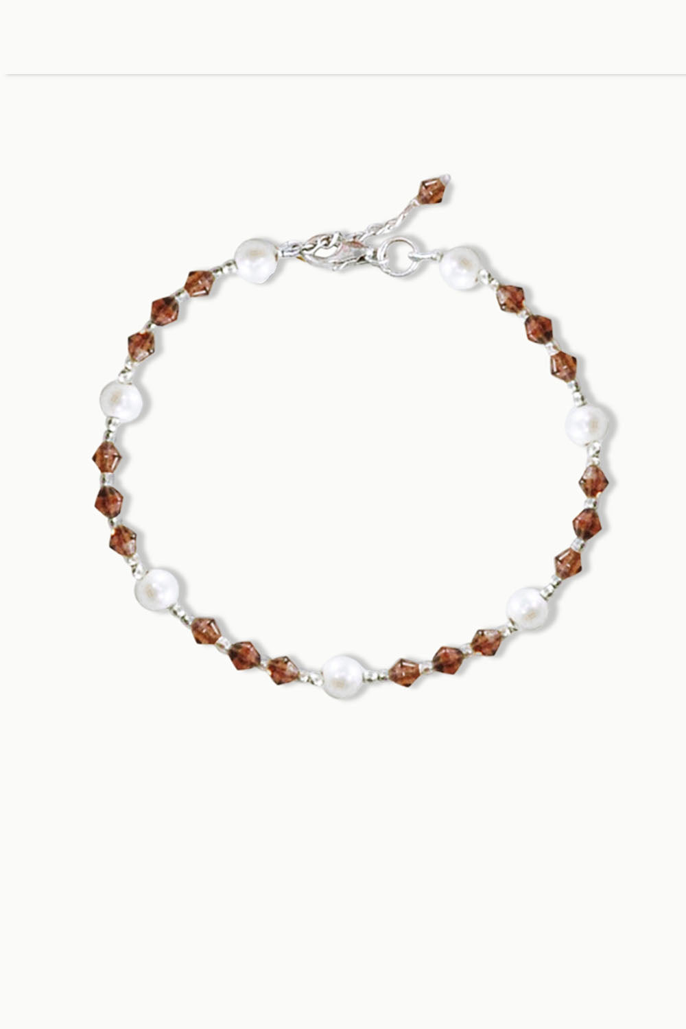 Sivalya Radiance Pearls and Amber Crystals Bracelet